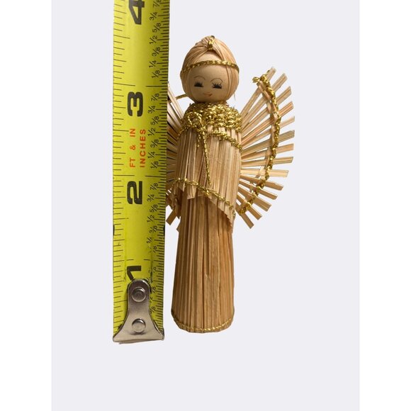 Handcrafted Wood Stick Christmas Angel Decoration Ornaments Set of Six - Picture 6 of 9